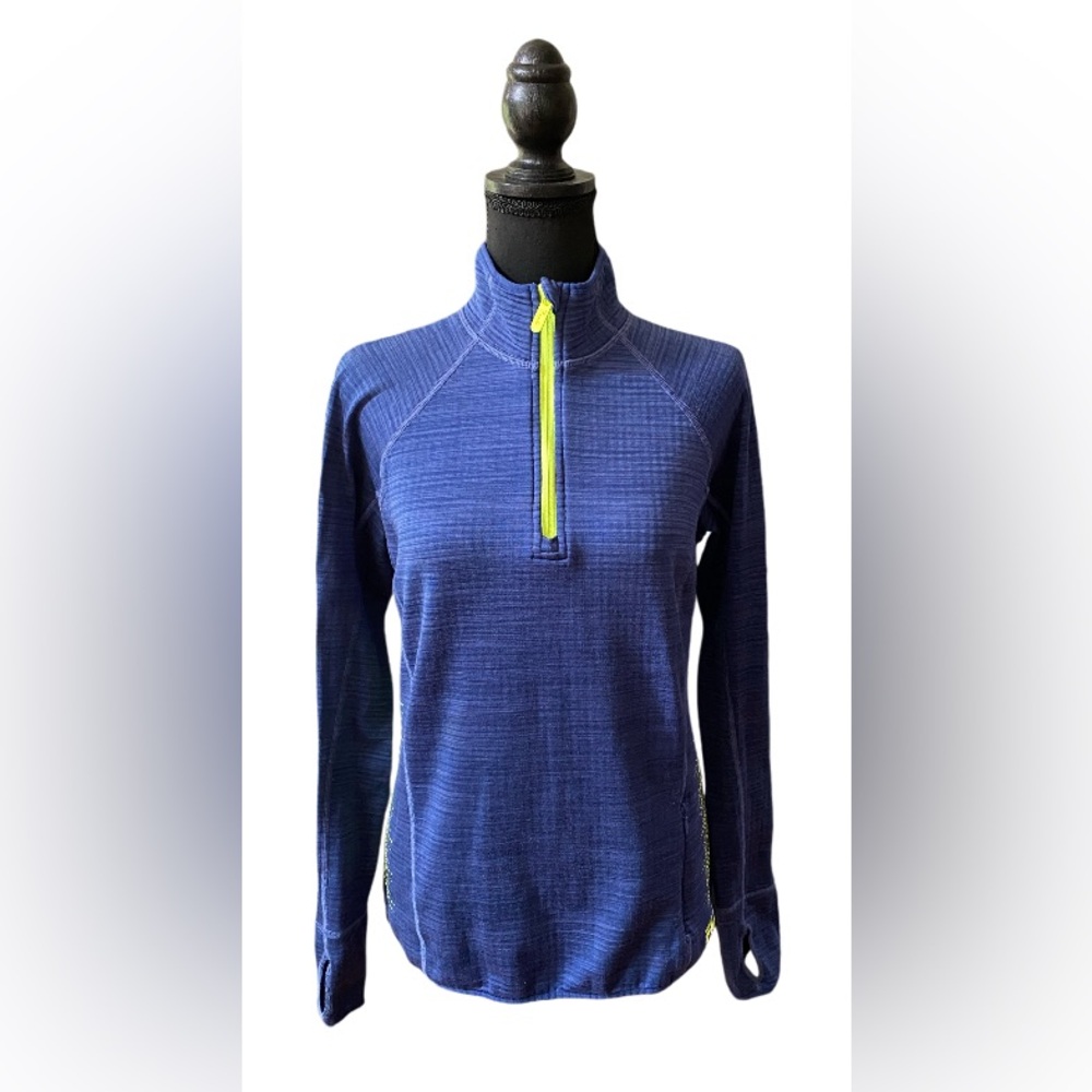 FILA: Blue Pull Over Jacket Shirt with Fluorescent Contrast